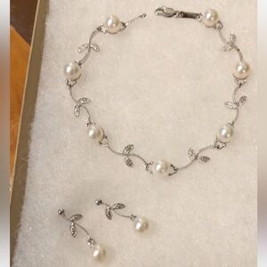 14k pearl diamond bracelet